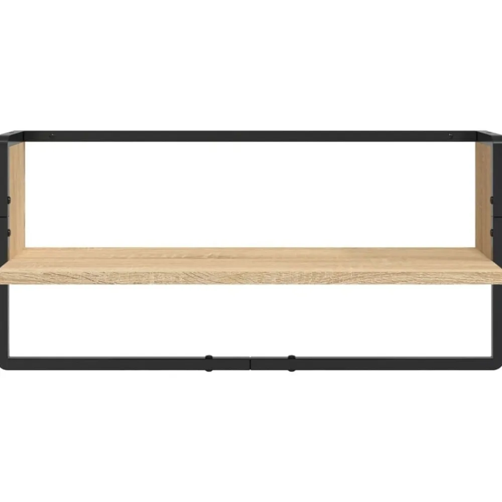 vidaXL Estantes pared con barras 4 pzas madera ingeniería Roble Sonoma Sale