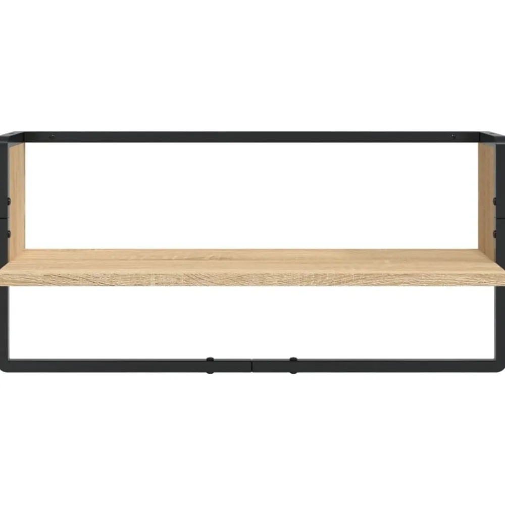 vidaXL Estanterías-Estantes pared con barras 6 pzas madera ingeniería