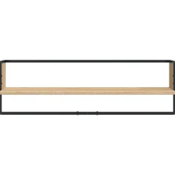 vidaXL Estanterías-Estantes pared con barras 6 pzas madera ingeniería