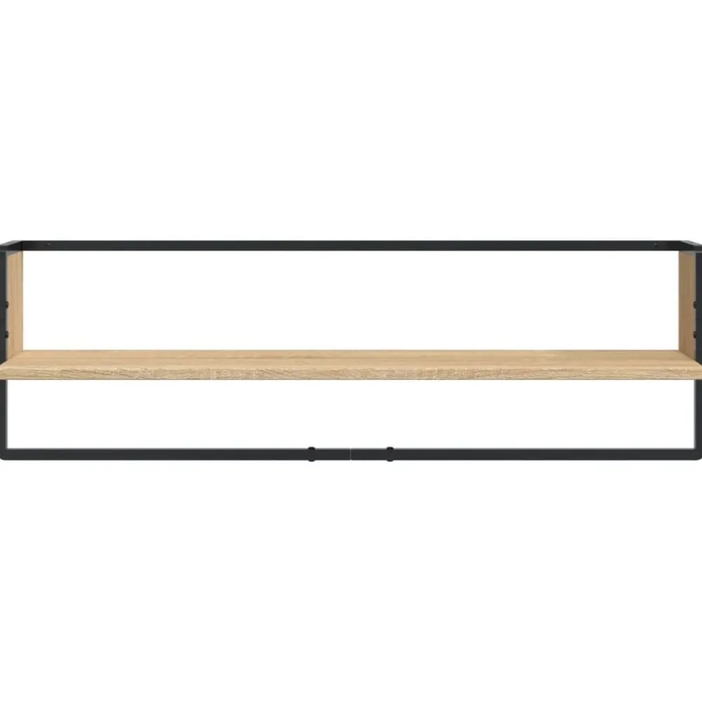 vidaXL Estanterías-Estantes pared con barras 6 pzas madera ingeniería
