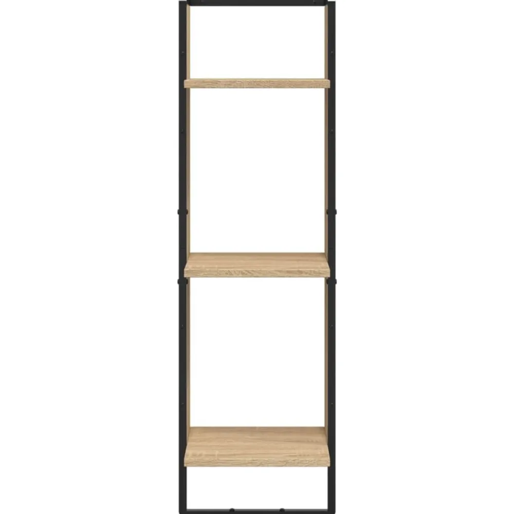 vidaXL Estanterías-Estantes pared con barras 6 pzas madera ingeniería