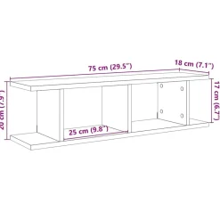 vidaXL Estantes pared 2uds madera ingeniería roble artisian 75x18x20cm Roble artisan Hot