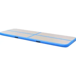 vidaXL Esterilla inflable de gimnasia con bomba 300x100x10 cm PVC Azul New