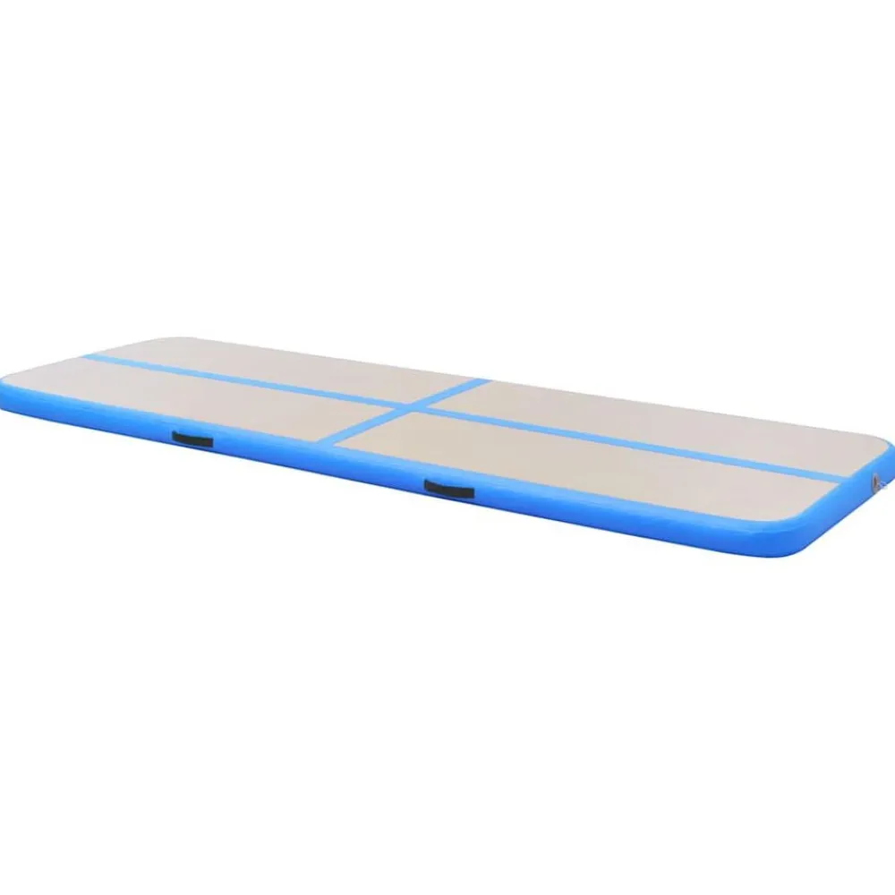 vidaXL Esterilla inflable de gimnasia con bomba 300x100x10 cm PVC Azul New