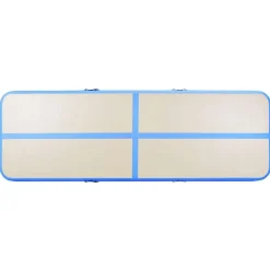vidaXL Esterilla inflable de gimnasia con bomba 300x100x10 cm PVC Azul New