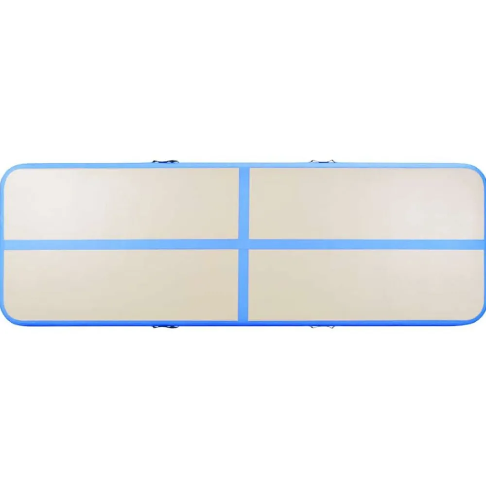 vidaXL Esterilla inflable de gimnasia con bomba 300x100x10 cm PVC Azul New