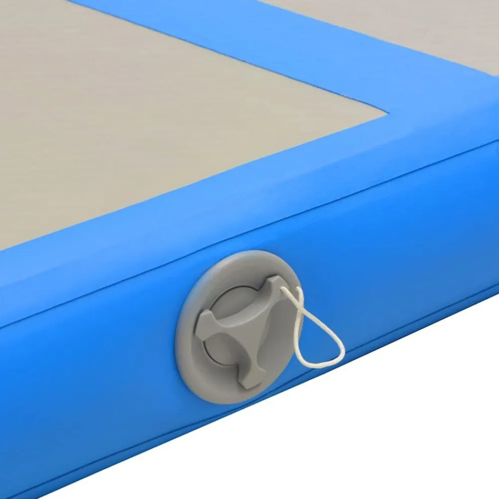 vidaXL Esterilla inflable de gimnasia con bomba 300x100x10 cm PVC Azul New