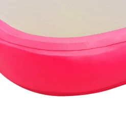 vidaXL Esterilla inflable de gimnasia con bomba 300x100x10 cm PVC Rosa Discount