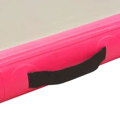 vidaXL Esterilla inflable de gimnasia con bomba 300x100x10 cm PVC Rosa Discount