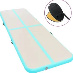 vidaXL Fitness Y Musculación-Esterilla inflable de gimnasia y bomba 300x100x10 cm PVC