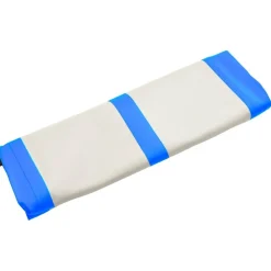 vidaXL Fitness Y Musculación-Esterilla inflable de gimnasia con bomba PVC azul 60x100x15 cm