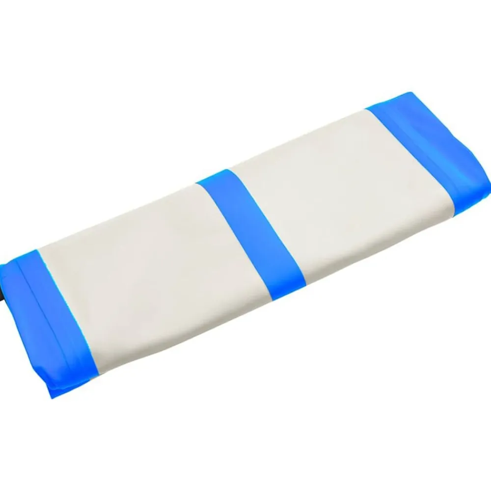 vidaXL Fitness Y Musculación-Esterilla inflable de gimnasia con bomba PVC azul 60x100x15 cm