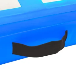 vidaXL Fitness Y Musculación-Esterilla inflable de gimnasia con bomba PVC azul 60x100x15 cm