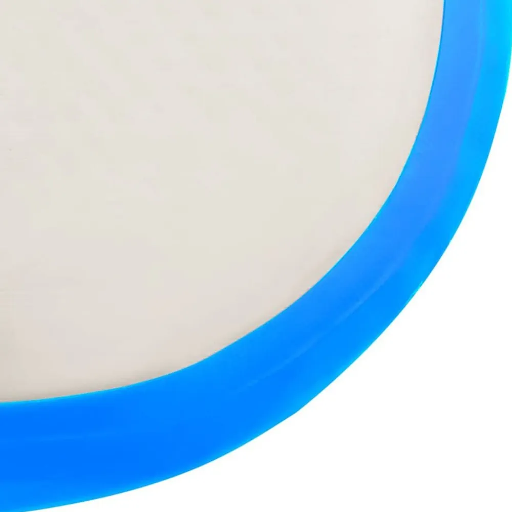 vidaXL Fitness Y Musculación-Esterilla inflable de gimnasia con bomba PVC azul 60x100x15 cm