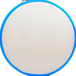 vidaXL Fitness Y Musculación-Esterilla inflable de gimnasia y bomba PVC azul 100x100x10 cm