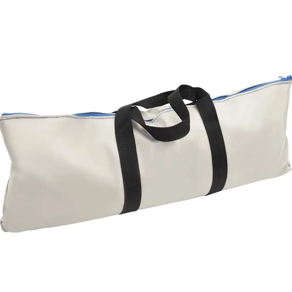 vidaXL Fitness Y Musculación-Esterilla inflable de gimnasia y bomba PVC azul 100x100x10 cm