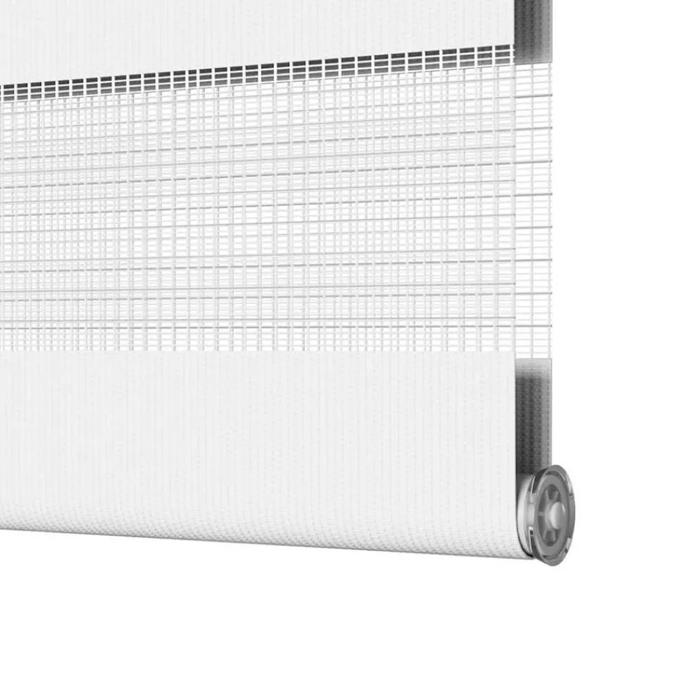 vidaXL Estor cebra 40x100 cm tejido ancho 35,9 cm poliéster Blanco Online