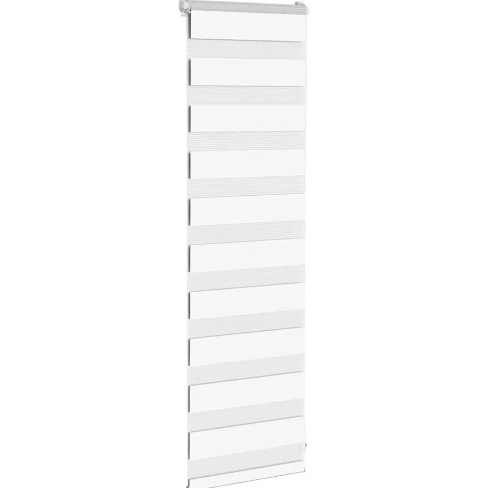 vidaXL Estor cebra 40x100 cm tejido ancho 35,9 cm poliéster Blanco Online