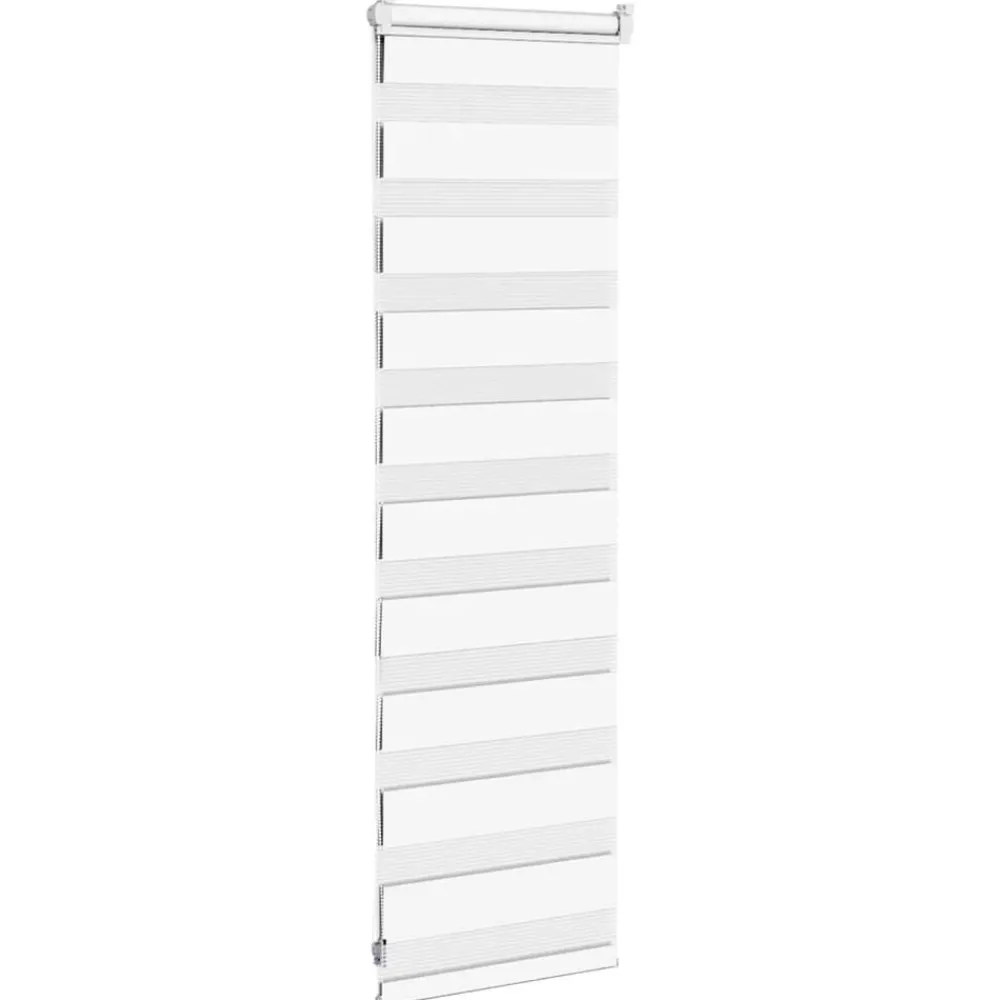 vidaXL Estor cebra 40x100 cm tejido ancho 35,9 cm poliéster Blanco Online