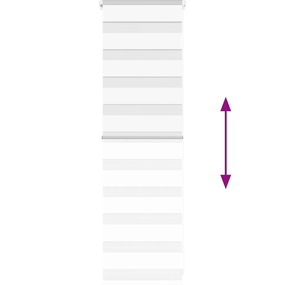 vidaXL Estor cebra 40x100 cm tejido ancho 35,9 cm poliéster Blanco Online