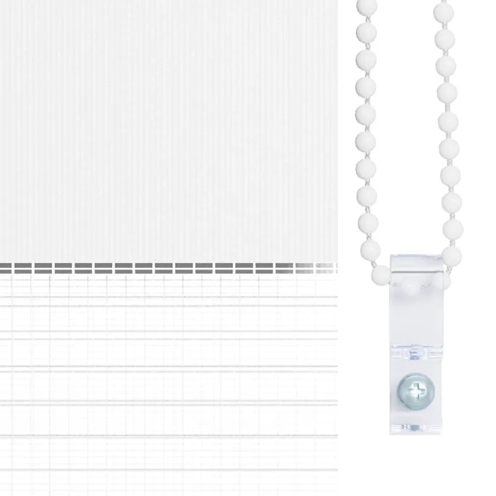 vidaXL Estor cebra 40x100 cm tejido ancho 35,9 cm poliéster Blanco Online