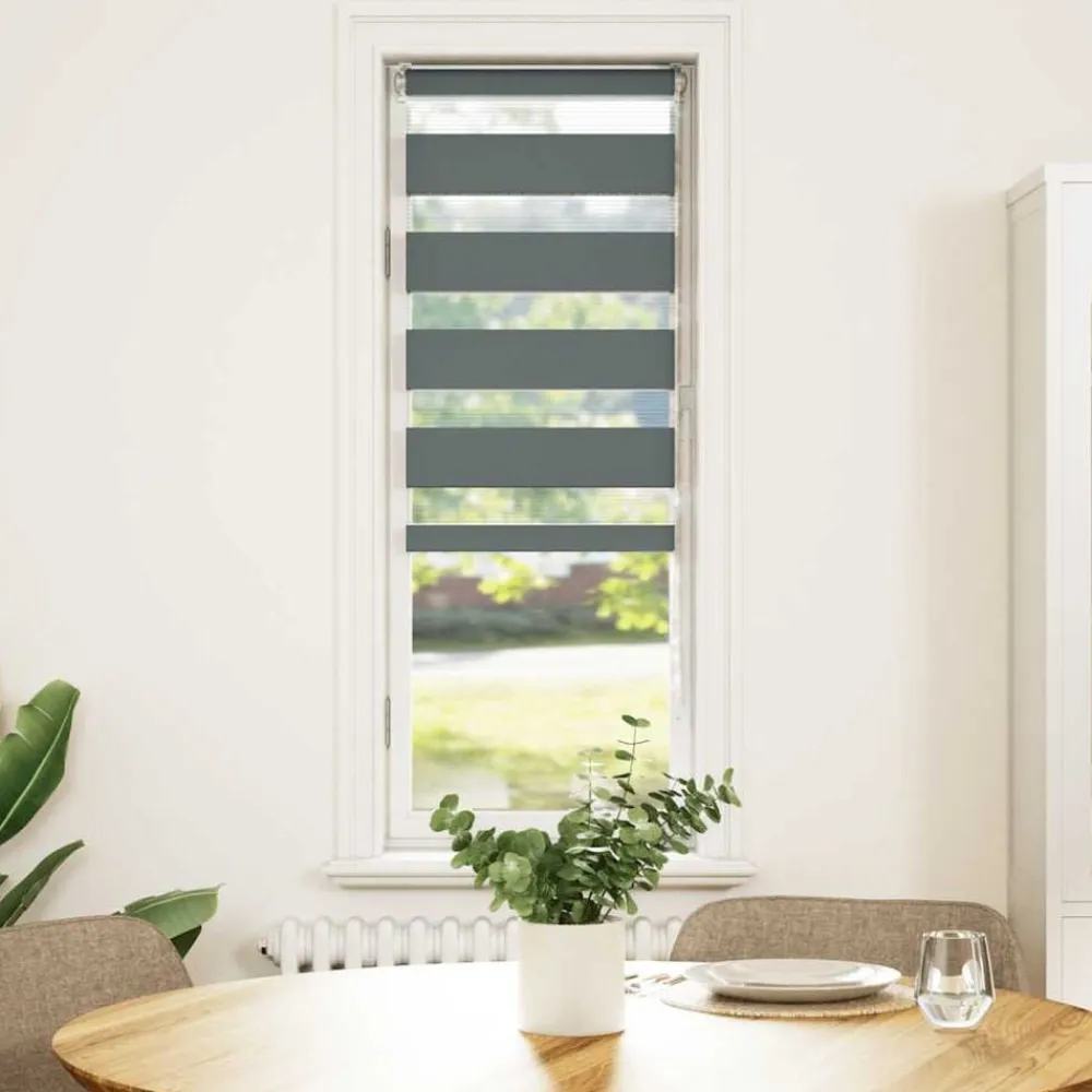vidaXL Decoración-Estor cebra 40x100cm tejido ancho 35,9 cm poliéster