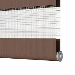 vidaXL Estor cebra marrón 40x100 cm tejido ancho 35,9 cm poliéster Marr&oacute;n Hot
