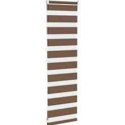 vidaXL Estor cebra marrón 40x100 cm tejido ancho 35,9 cm poliéster Marr&oacute;n Hot