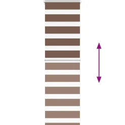 vidaXL Estor cebra marrón 40x100 cm tejido ancho 35,9 cm poliéster Marr&oacute;n Hot