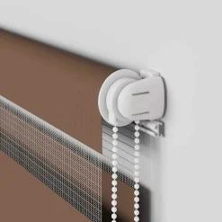 vidaXL Estor cebra marrón 40x100 cm tejido ancho 35,9 cm poliéster Marr&oacute;n Hot