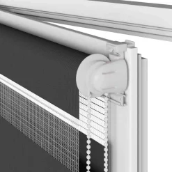 vidaXL Estor cebra 40x100 cm tejido ancho 35,9 cm poliéster Negro New