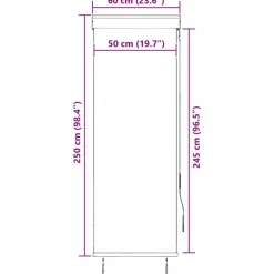 vidaXL Estor enrollable de exterior gris 60x250 cm Antracita Online