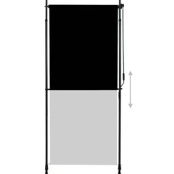 vidaXL Estor enrollable de exterior gris 100x270 cm Antracita Best