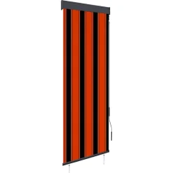 vidaXL Decoración-Estor enrollable de exterior naranja y marrón 60x250 cm