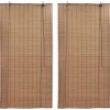 vidaXL Estor enrollable de bambú 2 unidades marrón 120x220 cm Online