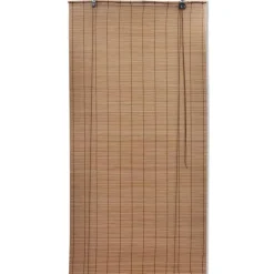 vidaXL Estor enrollable de bambú 2 unidades marrón 120x220 cm Online