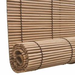 vidaXL Estor enrollable de bambú 2 unidades marrón 120x220 cm Online