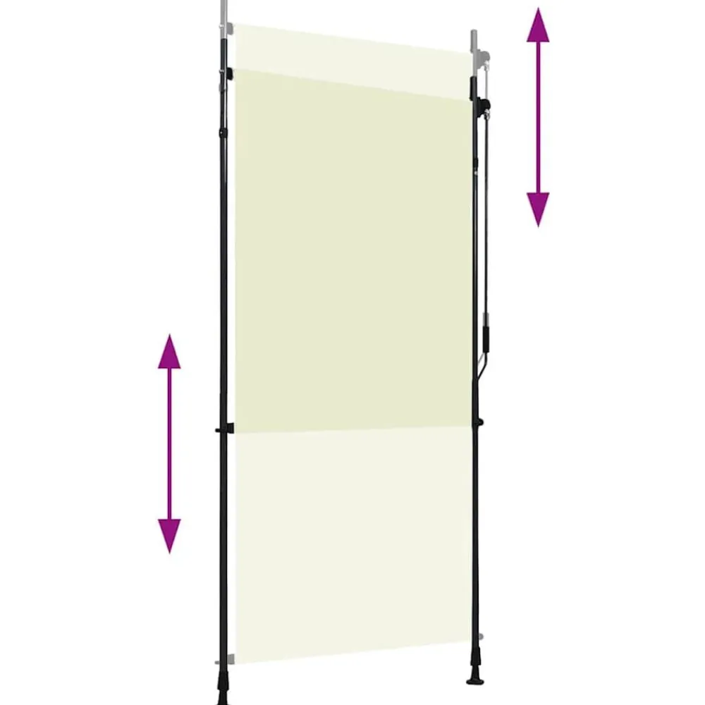 vidaXL Estor enrollable de exterior color 100x270 cm Crema Online