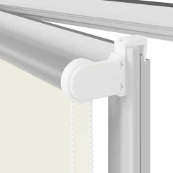 vidaXL Estor Enrollable Opaco Blanco Roto 130x230cm Tela Ancho 126,6cm Blanco crudo Best