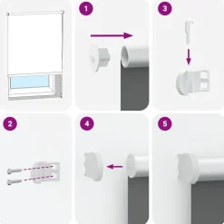vidaXL Estor Enrollable Opaco Blanco Roto 130x230cm Tela Ancho 126,6cm Blanco crudo Best