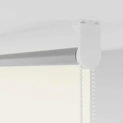 vidaXL Decoración-Estor Enrollable Opaco Blanco Roto 120x210cm Tela Ancho 116,6cm