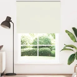 vidaXL Decoración-Estor Enrollable Opaco Blanco Roto 160x210cm Tela Ancho 156,6cm