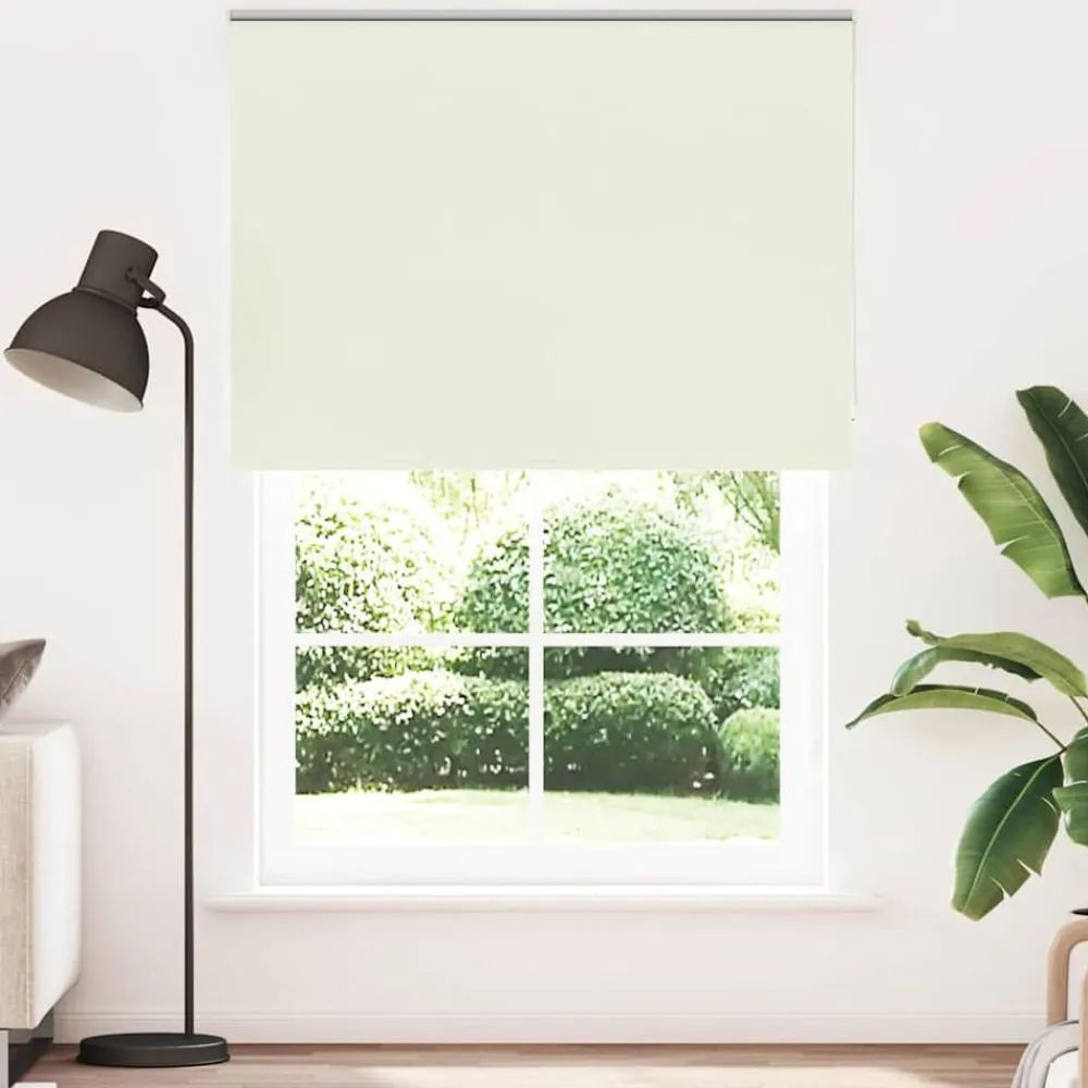 vidaXL Decoración-Estor Enrollable Opaco Blanco Roto 160x210cm Tela Ancho 156,6cm