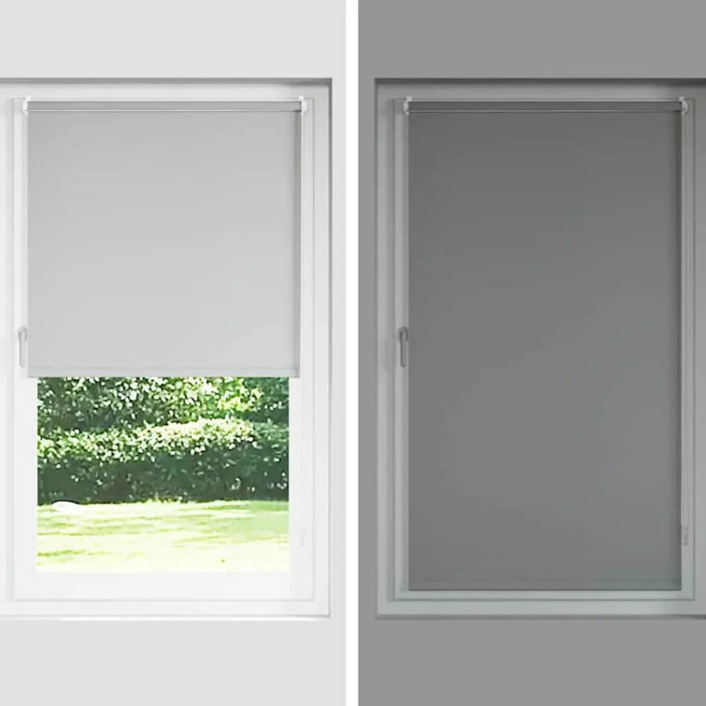 vidaXL Decoración-Estor Enrollable Opaco Blanco Roto 160x210cm Tela Ancho 156,6cm