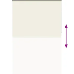 vidaXL Decoración-Estor Enrollable Opaco Blanco Roto 160x210cm Tela Ancho 156,6cm