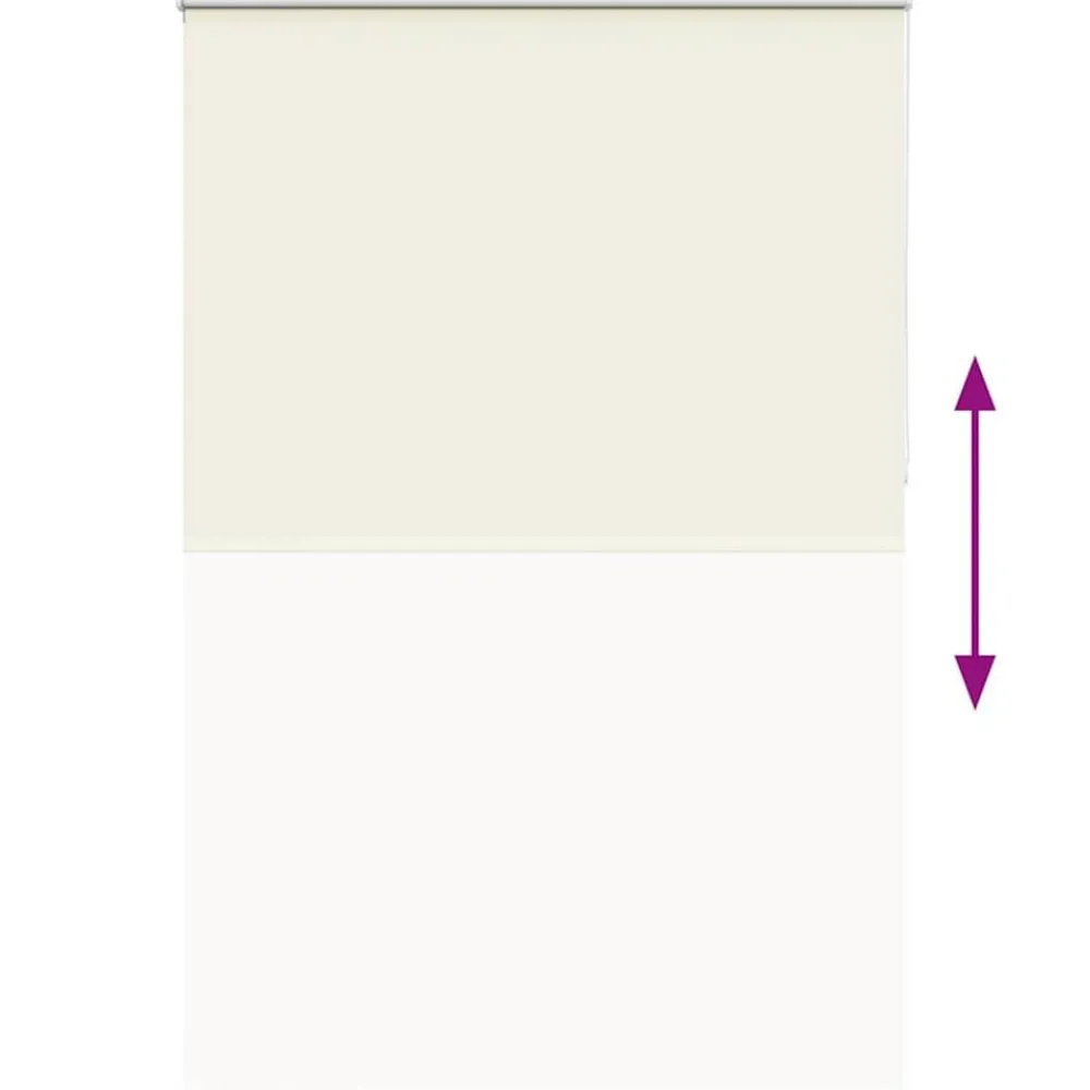 vidaXL Decoración-Estor Enrollable Opaco Blanco Roto 160x210cm Tela Ancho 156,6cm