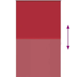 vidaXL Estor enrollable opaco 84,4x175 cm, tela, ancho 80 cm, Rojo Best