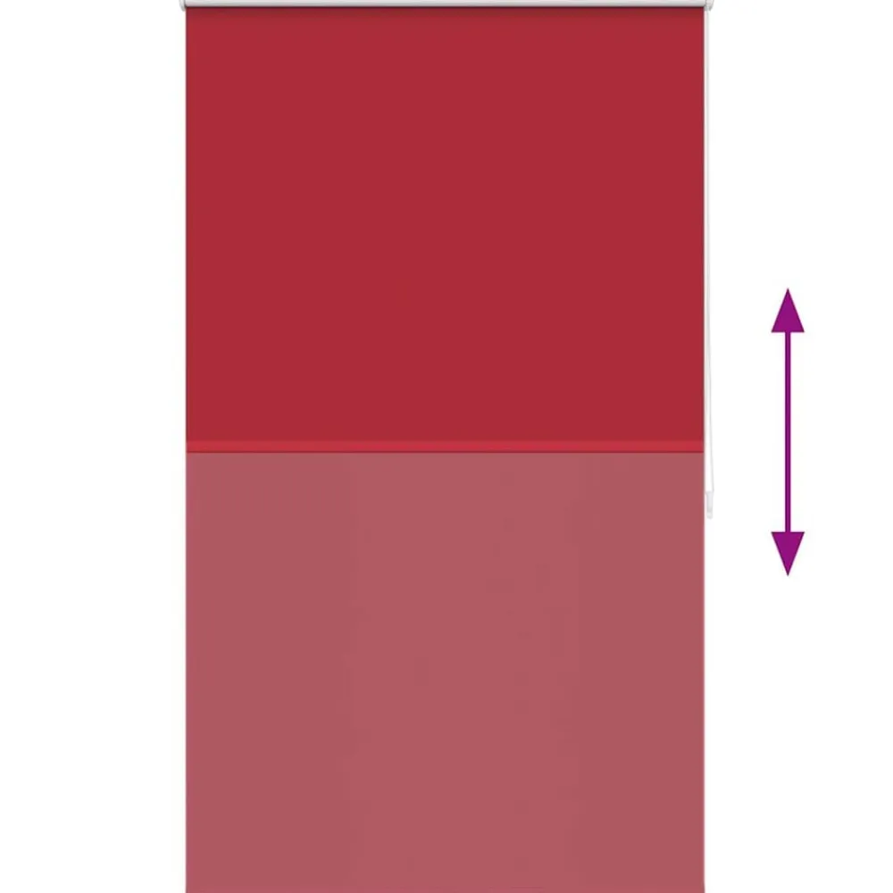 vidaXL Estor enrollable opaco 84,4x175 cm, tela, ancho 80 cm, Rojo Best