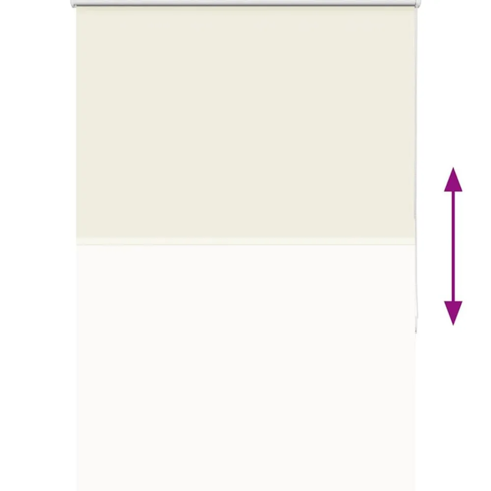 vidaXL Estor Enrollable Opaco Blanco Roto 110x130cm Tela Ancho 105,7cm Blanco crudo Online