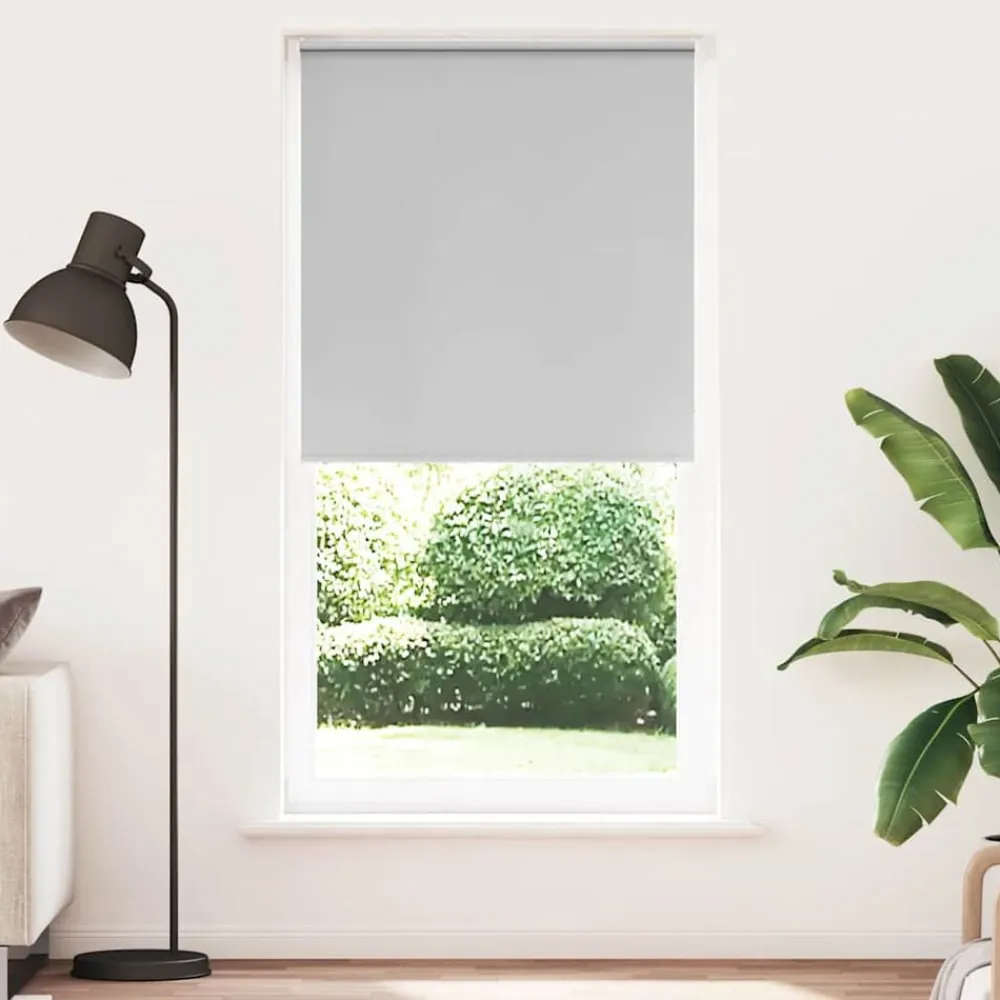 vidaXL Estor Enrollable Opaco 110x230 cm Tela Ancho 105,7cm Gris claro